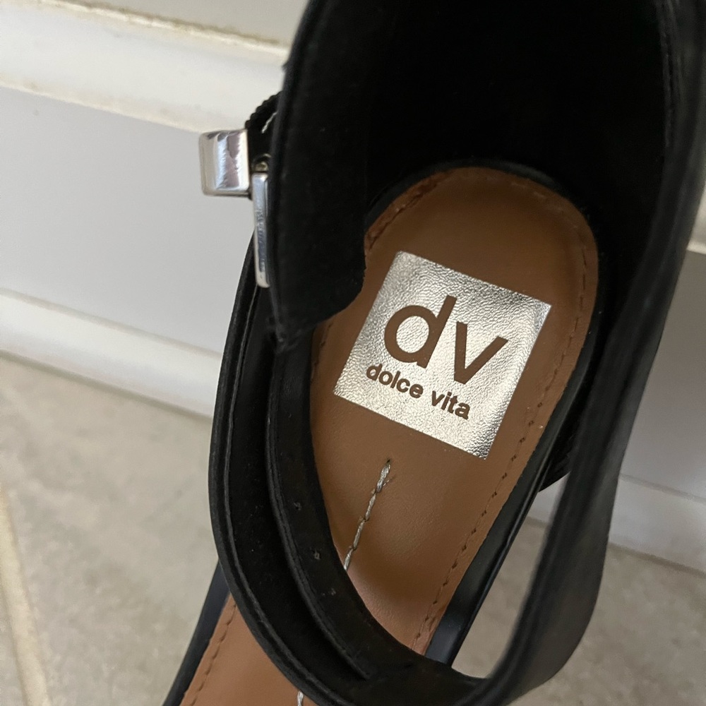 dolce vita black pumps cuff heels - Picture 2 of 7